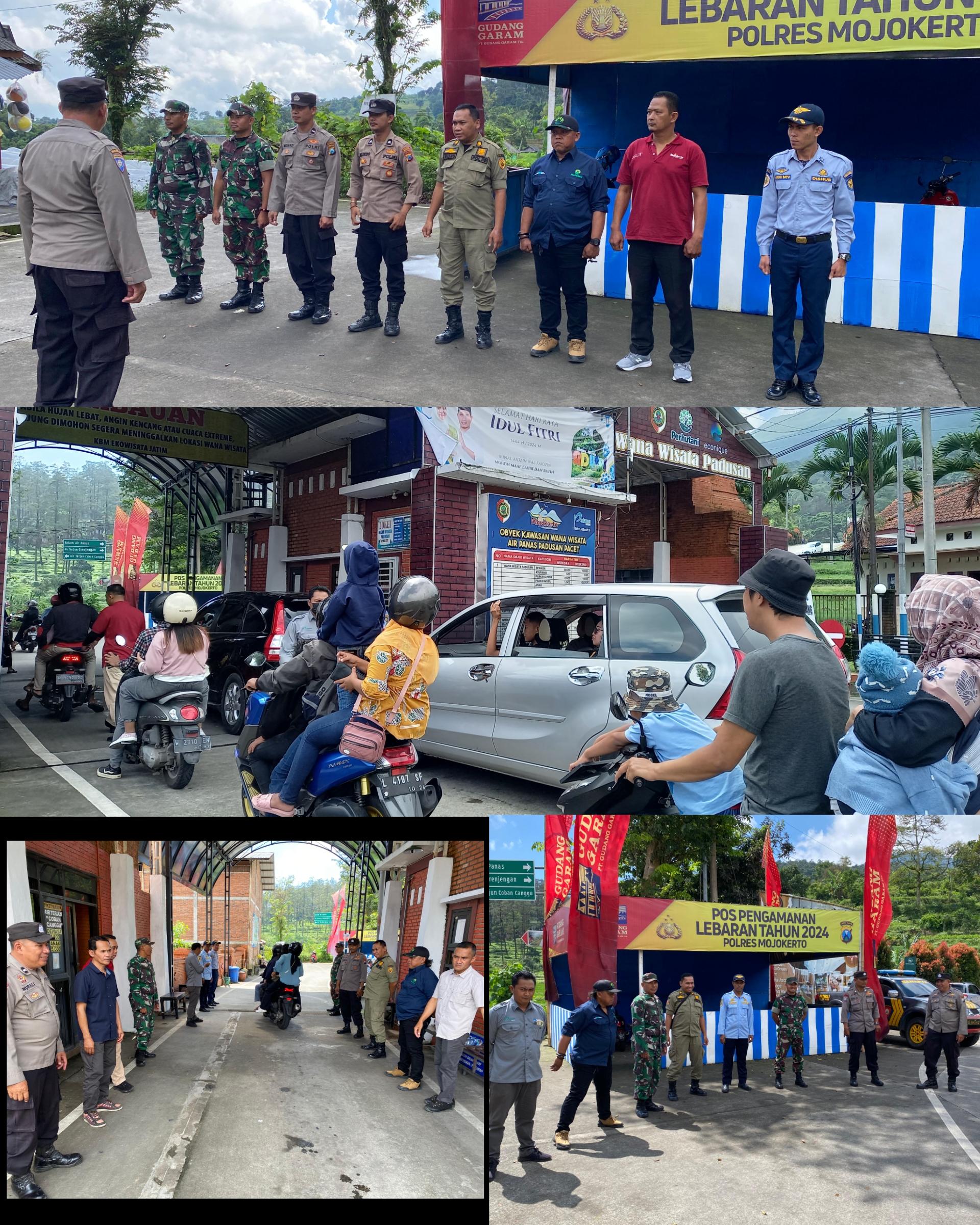 Pasca Idul Fitri Tiga Pilar Kec. Pacet (TNI, Polri, Satpol PP) Pam Tempat Wisata Pacet